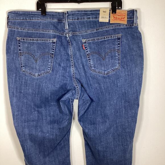 Levi’s Jeans Size 24W Boyfriend Fit Tapered Leg Denim NWT Mid Rise Cuffed Crop - Picture 9 of 11
